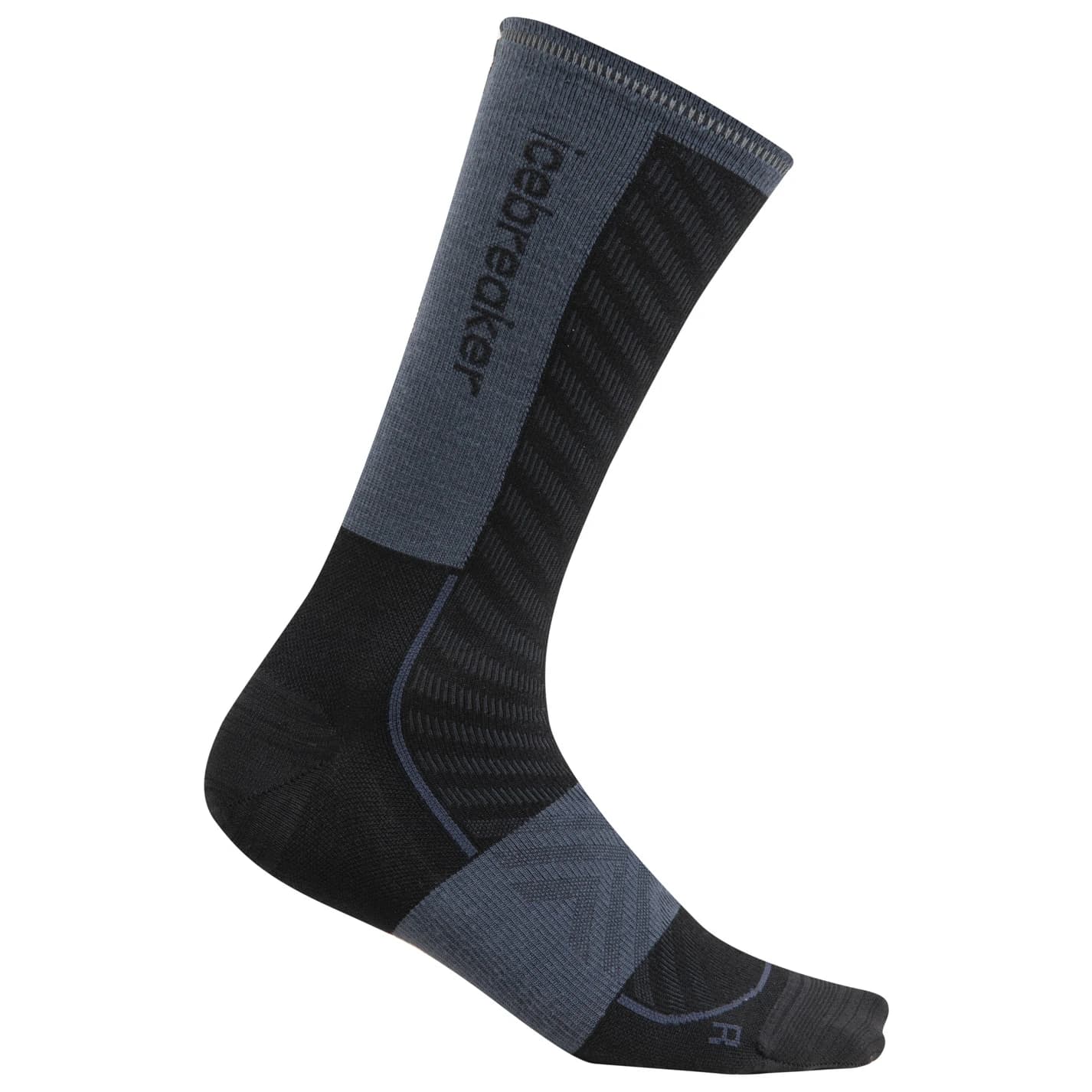 Мъжки чорапи за бягане Icebreaker Merino Run+ Ultralight Crew Running socks - Black / Graphite