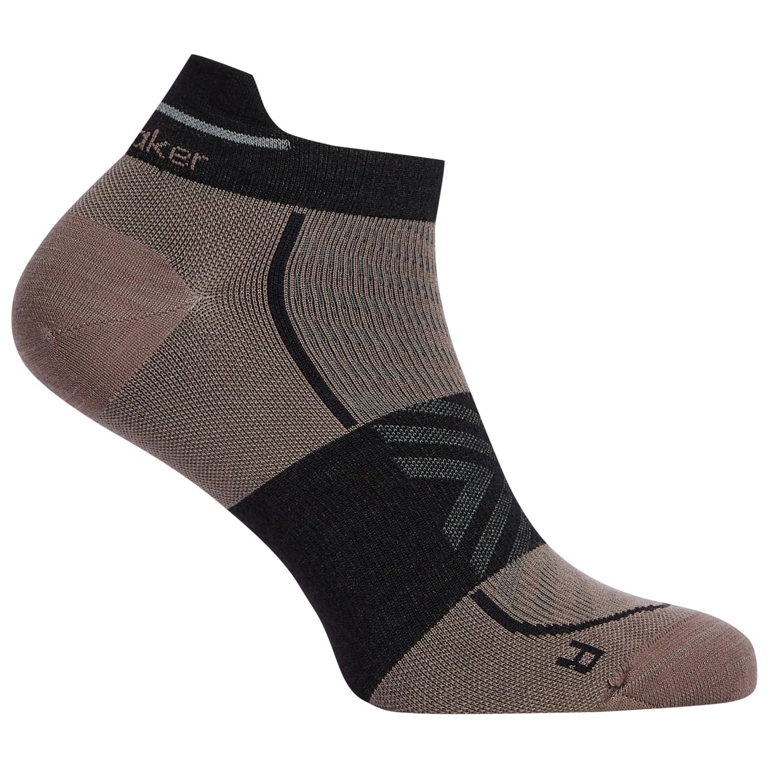 Мъжки чорапи за бягане Icebreaker Merino Run+ Ultralight Micro Running socks - Porcini / Black