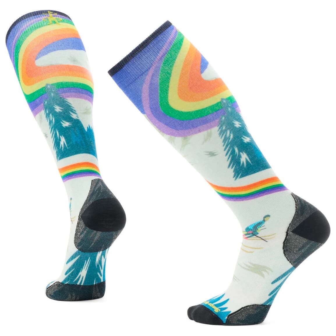 Мъжки ски чорапи Smartwool Ski Zero Cushion Rainbow Trails Print OTC Socks Ski socks - Laguna Blue