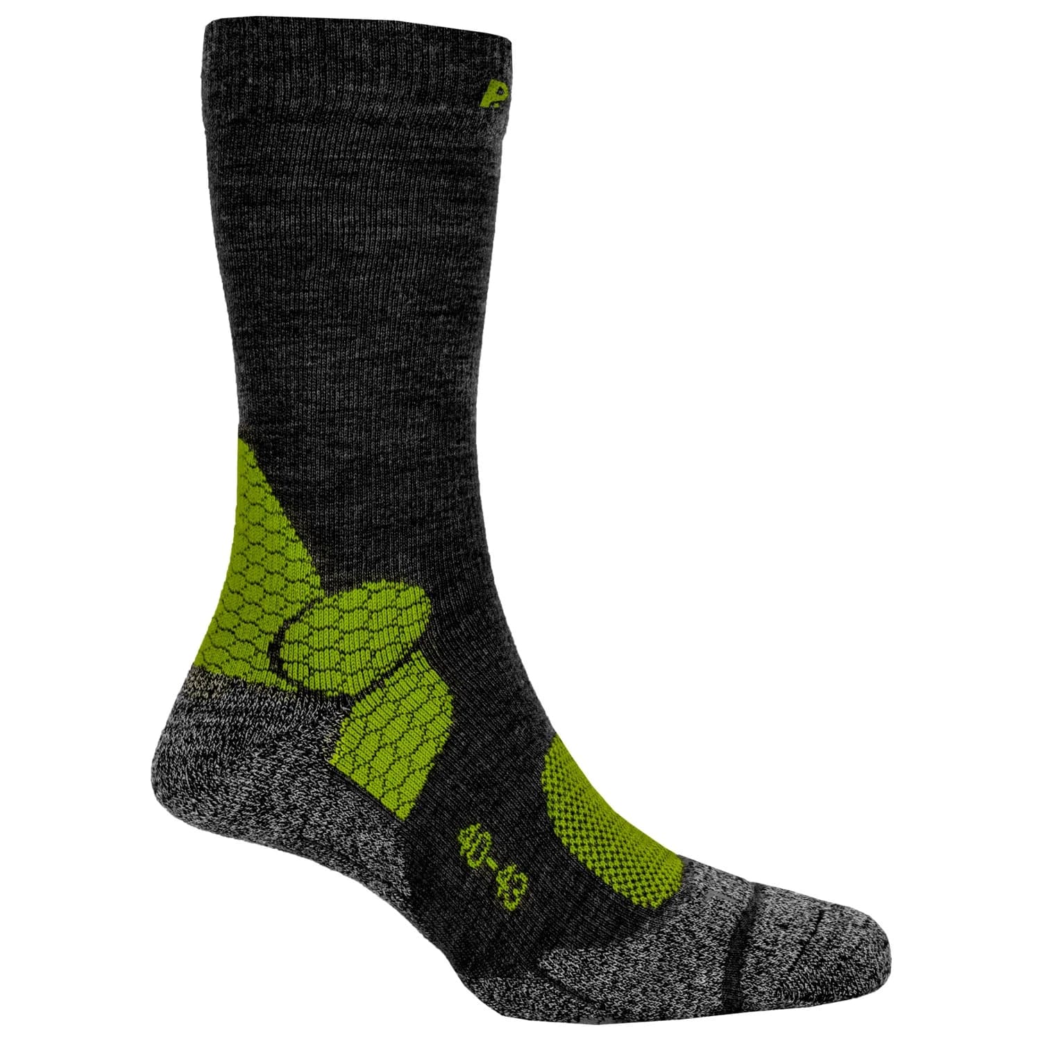Мъжки туристически чорапи P.A.C. 4.1 Trekking Merino Stability Walking socks - Anthracite / Forest