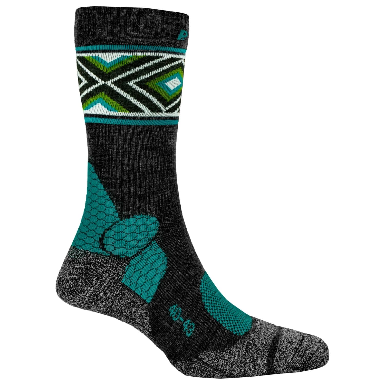 Мъжки туристически чорапи P.A.C. 4.1 Trekking Merino Stability Walking socks - Anthracite / Petrol