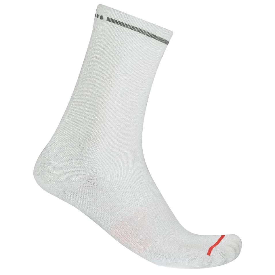 Чорапи за колоездене Castelli Premio Evo 18 Sock Cycling socks - White
