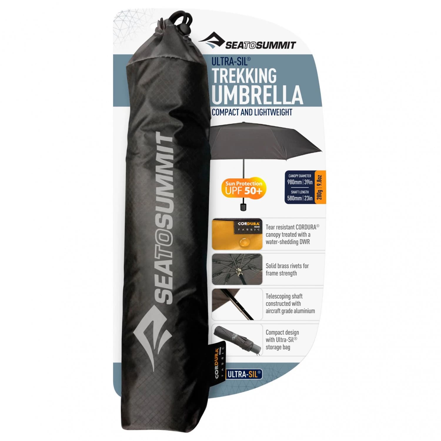 Чадър Sea to summit Ultrasil Trekking Umbrella - Black