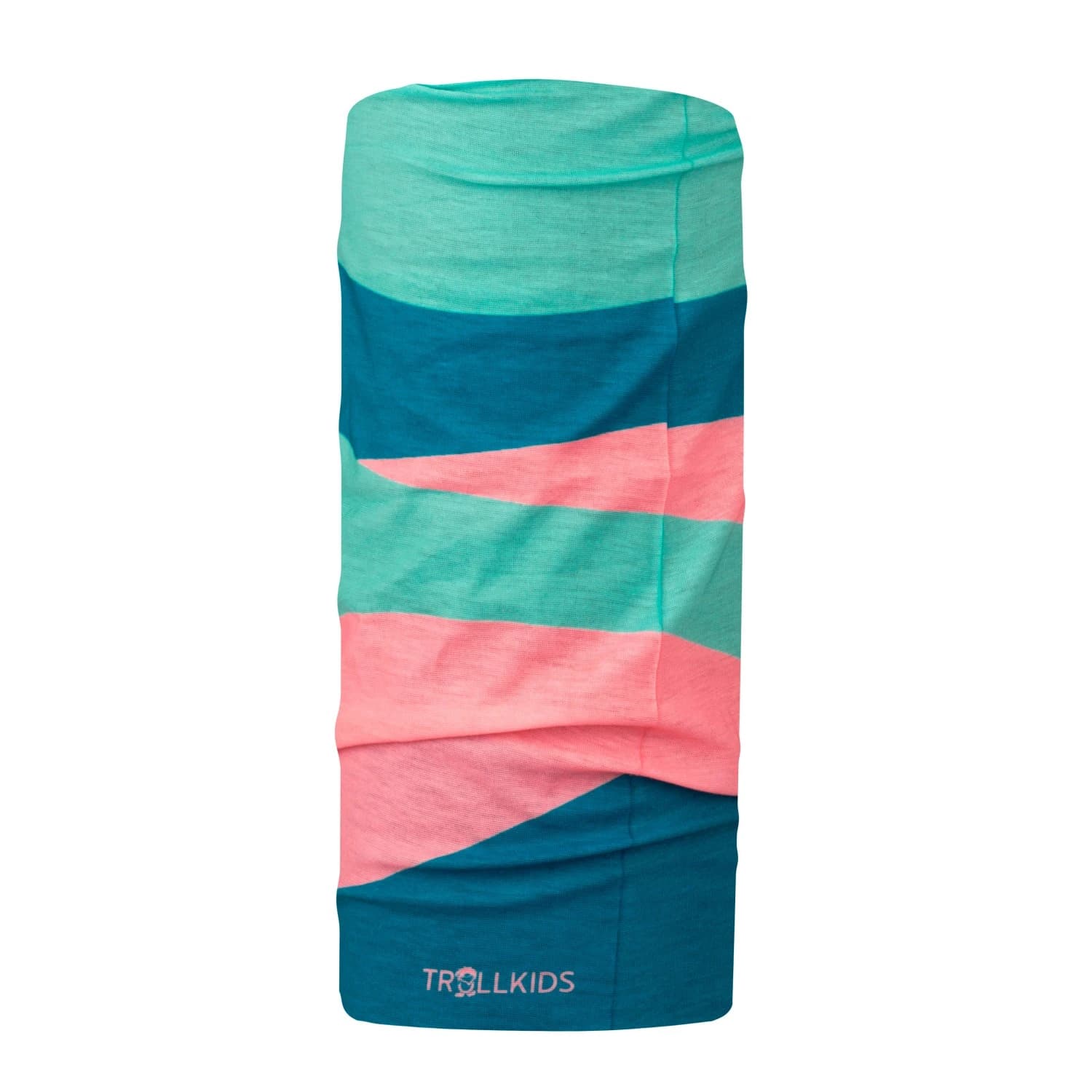 Детски шал Trollkids Girl's Coastal Sunset Multitube Neckerchief - Aqua Haze / Harbor Blue / Peony Rose