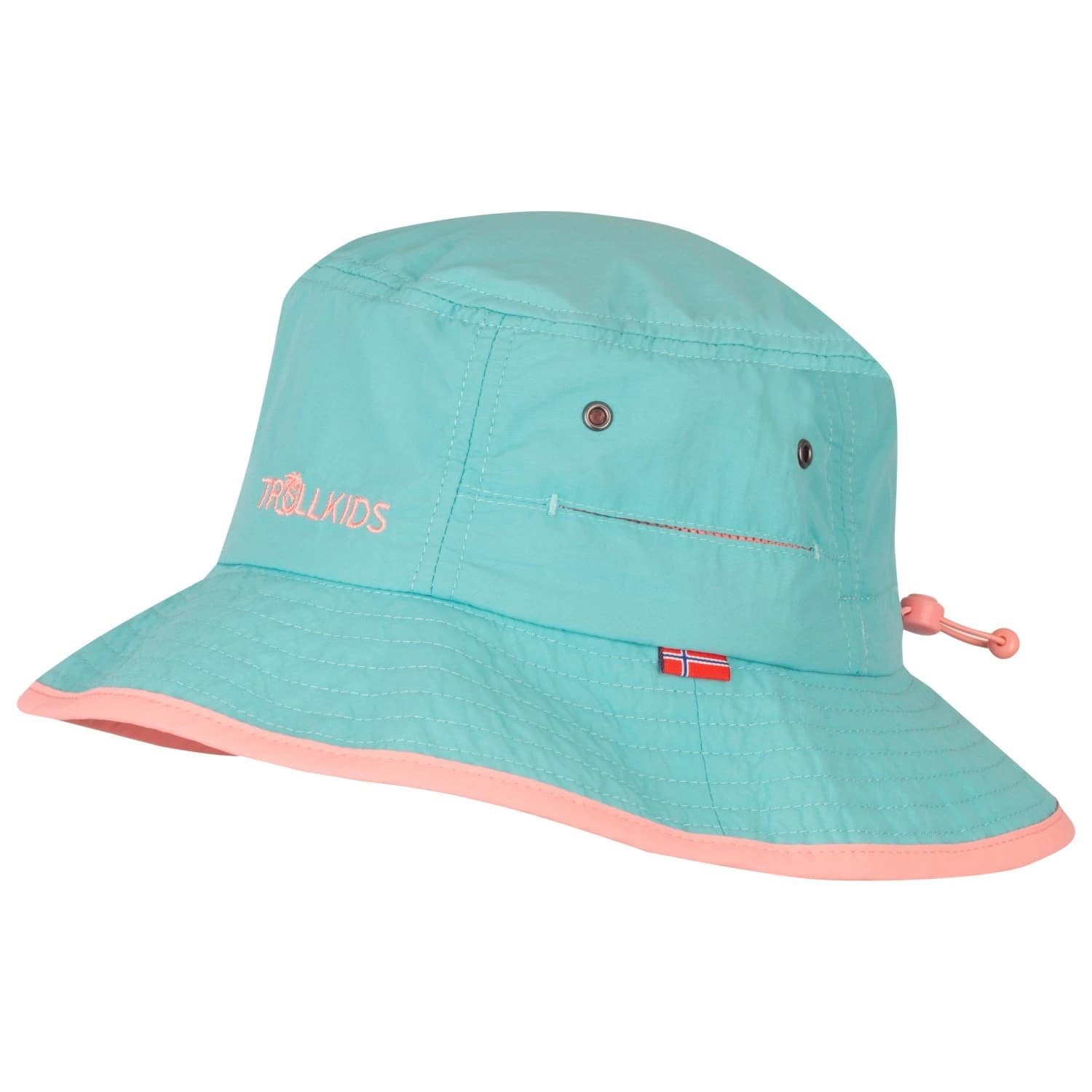 Детска шапка Trollkids Kids Trollfjord Hat - Aqua Haze / Peony Rose