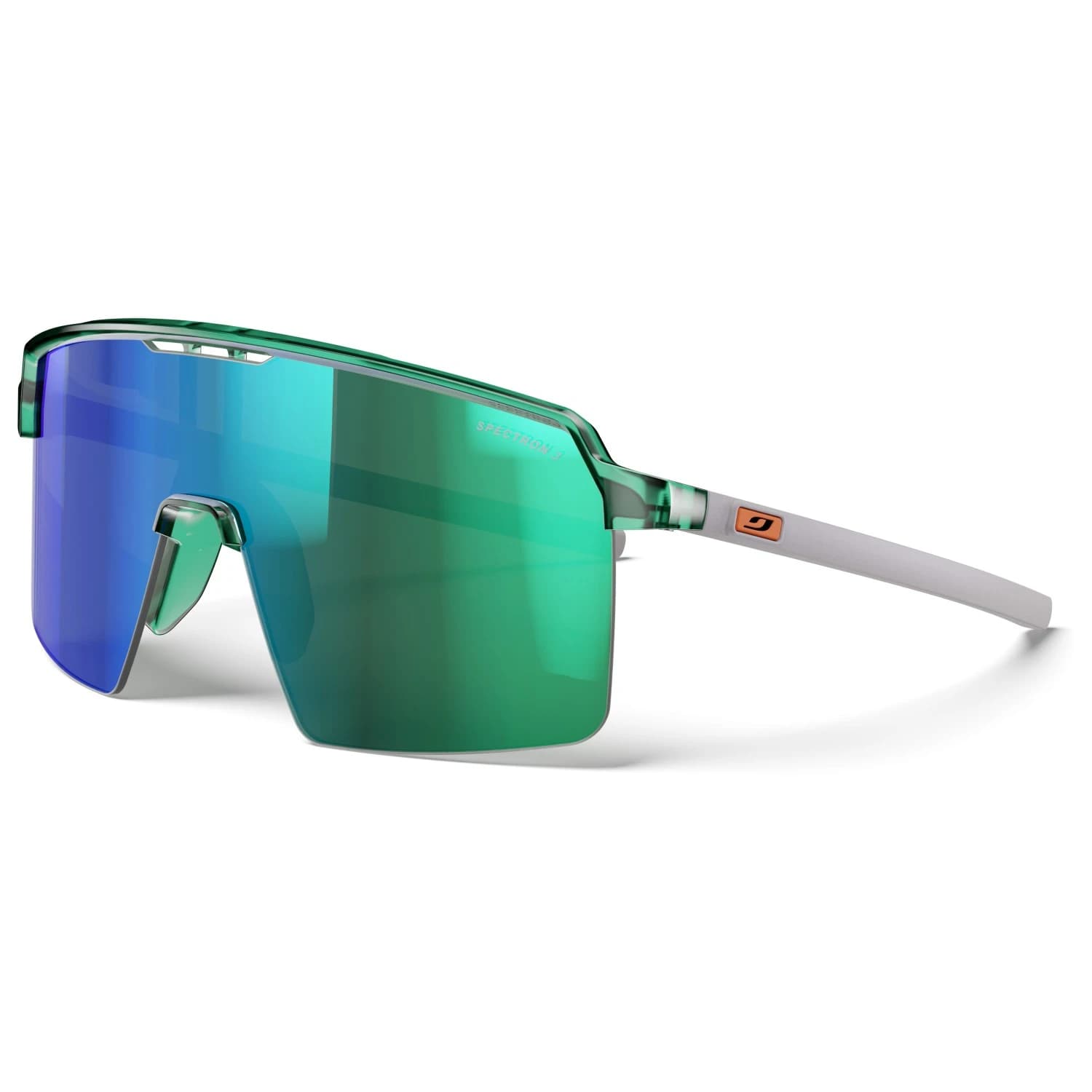 Детски очила за колоездене Julbo Kid's Intensity Spectron S3 Cycling glasses - Green / Light Grey Matt / Green Flash