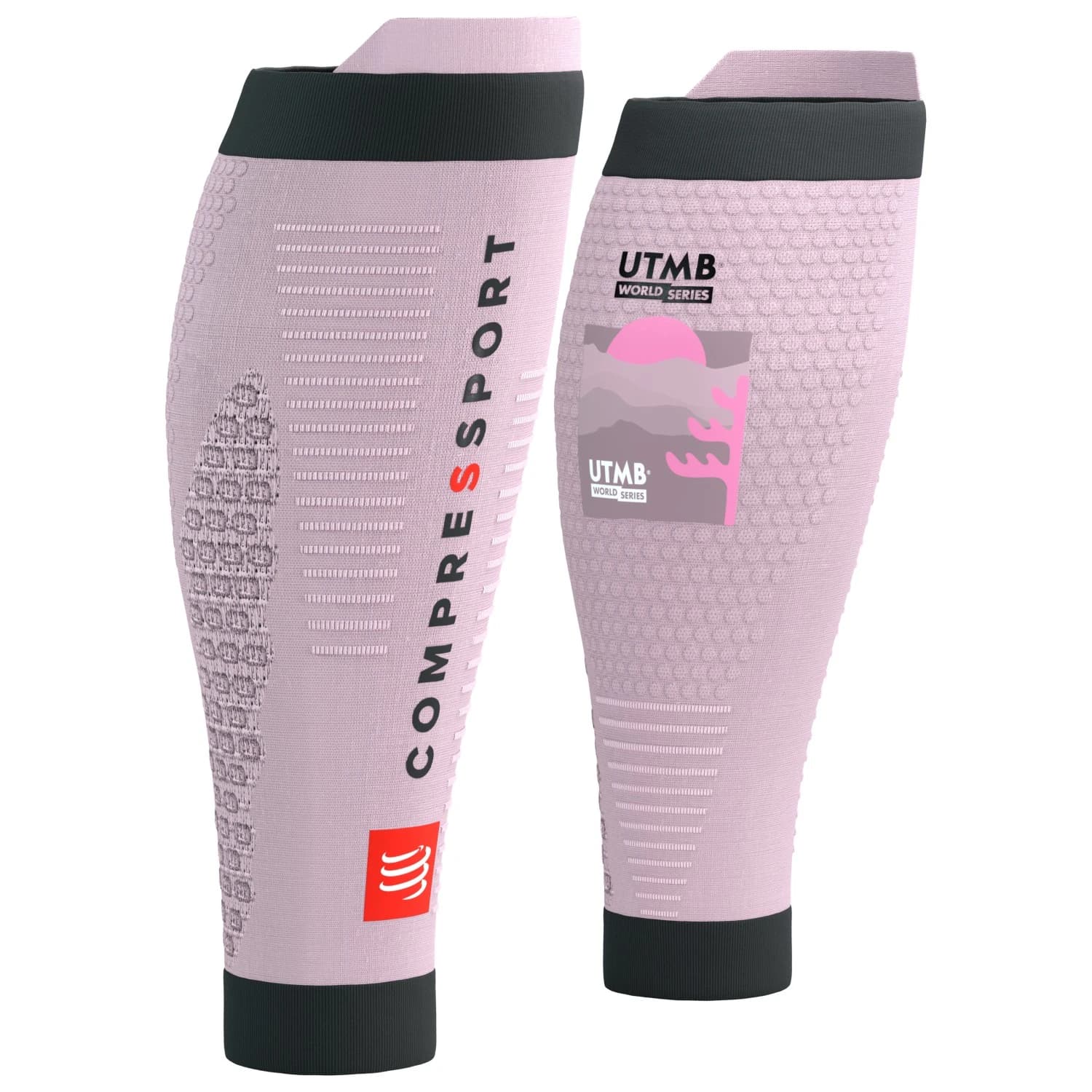 Компресионни чорапи Compressport R2 3.0 360° Print UTMB 2025 Leg warmers - Roseate Spoonbill