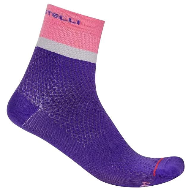 Дамски чорапи за колоездене Castelli Women's Tonal Logo 12 Sock Cycling socks - Ultraviolet / Rosa Giro-Purple M
