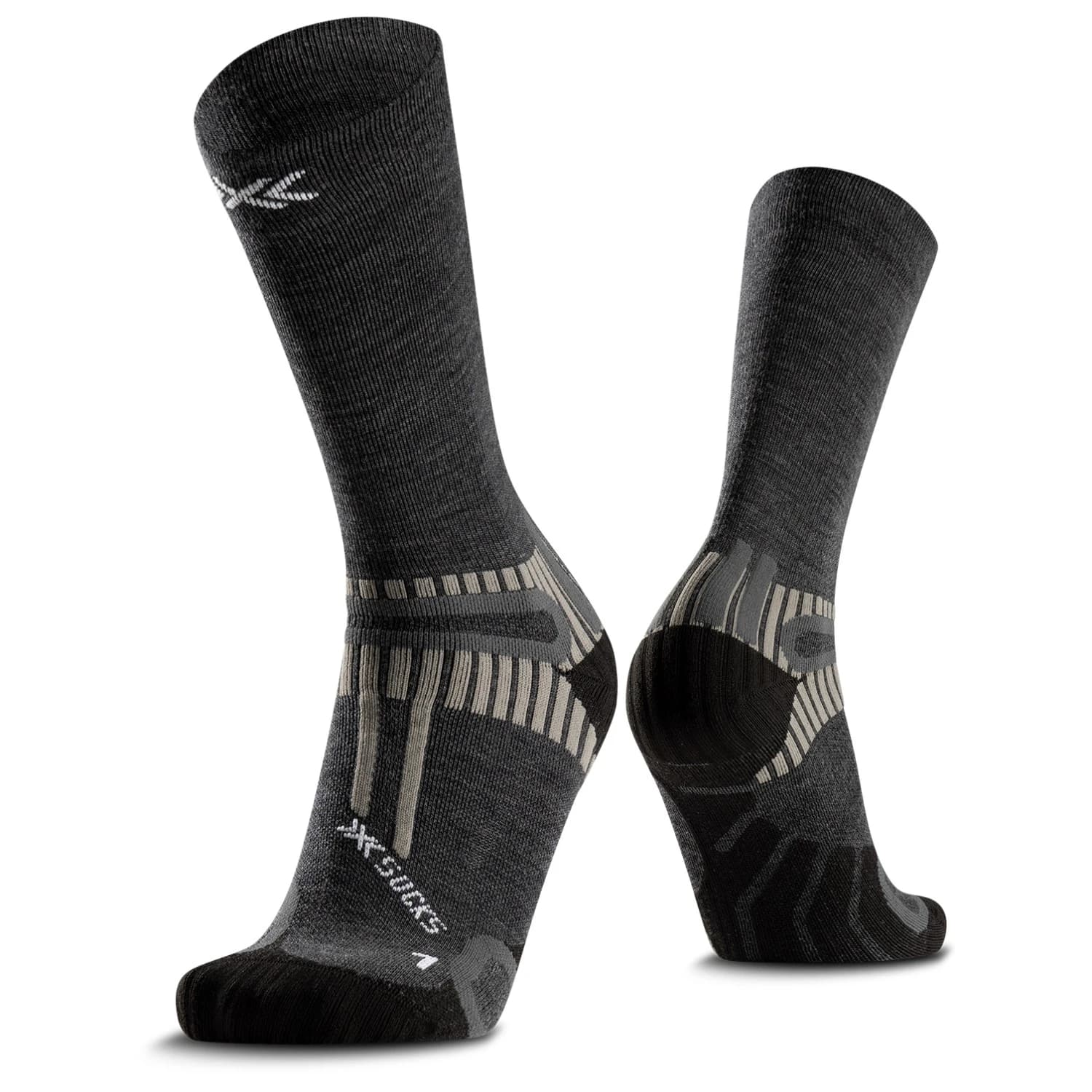 Туристически чорапи X-Socks Hike Perform Merino Crew Walking socks - Heather Grey