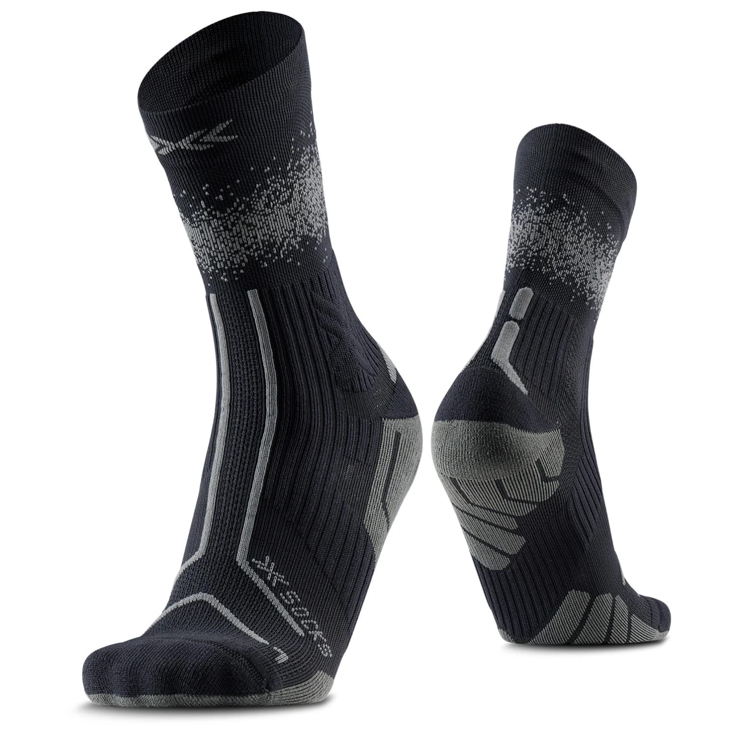 Чорапи за бягане X-Socks Trailrun Terraskin Perform Crew Running socks - X Black / Rhino Grey