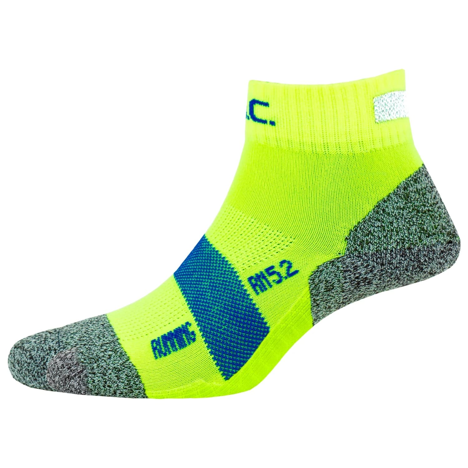 Мъжки чорапи за бягане P.A.C. RN 5.2 Running Reflective Pro Short Running socks - Neon Yellow / Blue