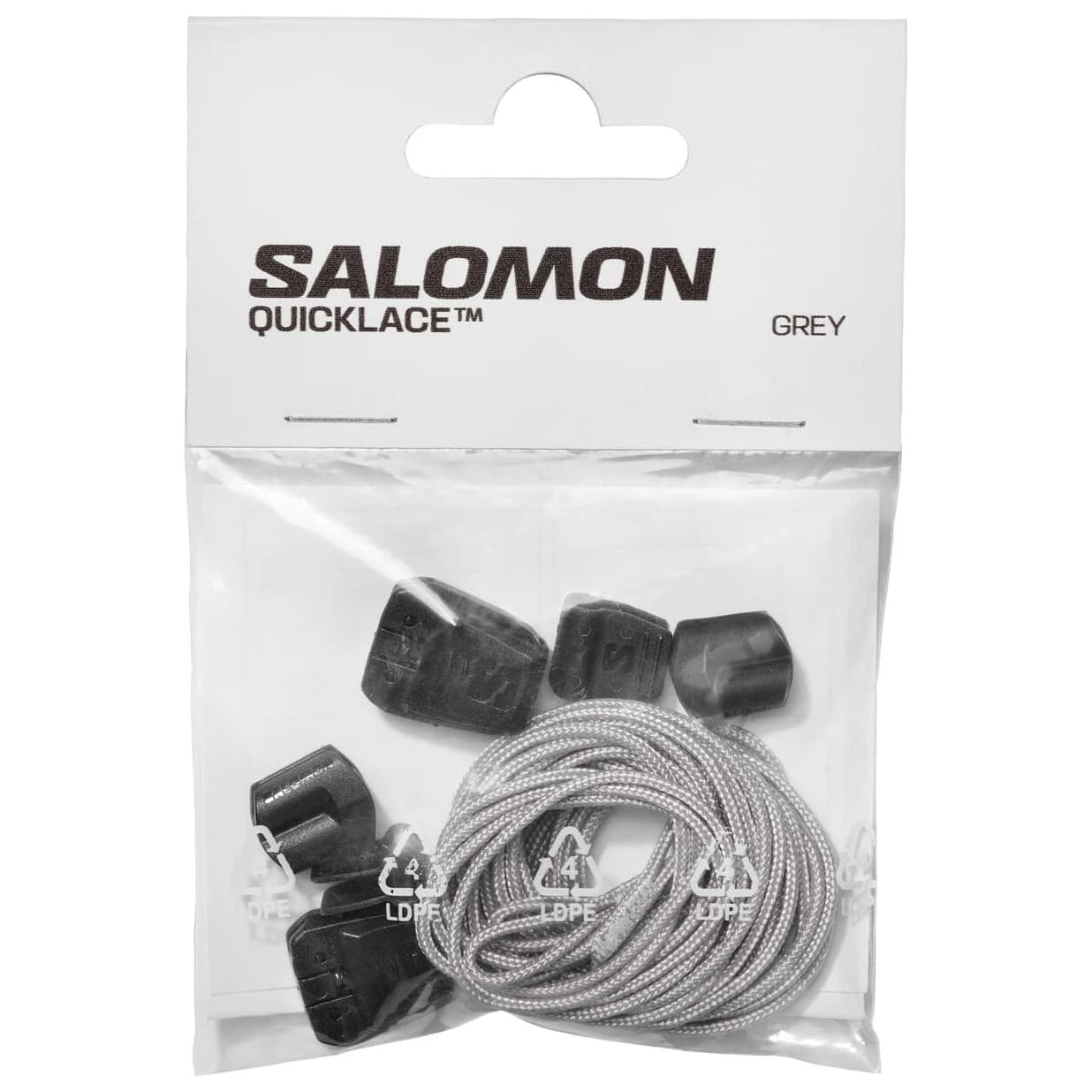 Връзки за обувки Salomon Quicklace Kit Laces - Silver. / Black / Black