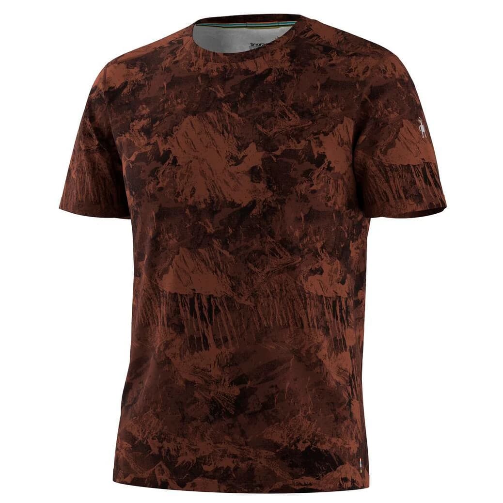 Мъжка мериносова блуза Smartwool Merino Tee Boxed Merino shirt - Sable Brown Mountain