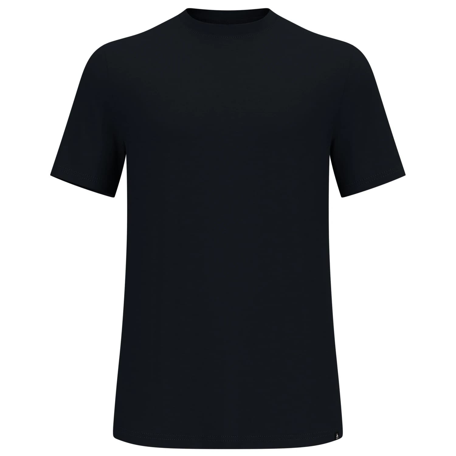 Мъжка мериносова блуза Odlo Merino Tencel Plain T-Shirt Crew Neck S/S Merino shirt - Black Melange