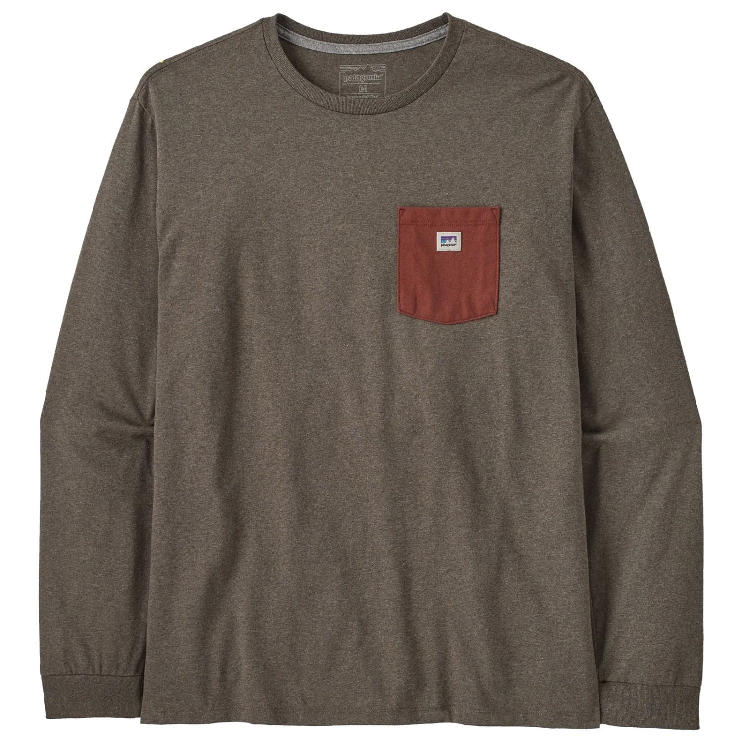 Мъжка блуза с дълъг ръкав Patagonia L/S Shop Sticker Pocket Responsibili-Tee Longsleeve - Marlow Brown