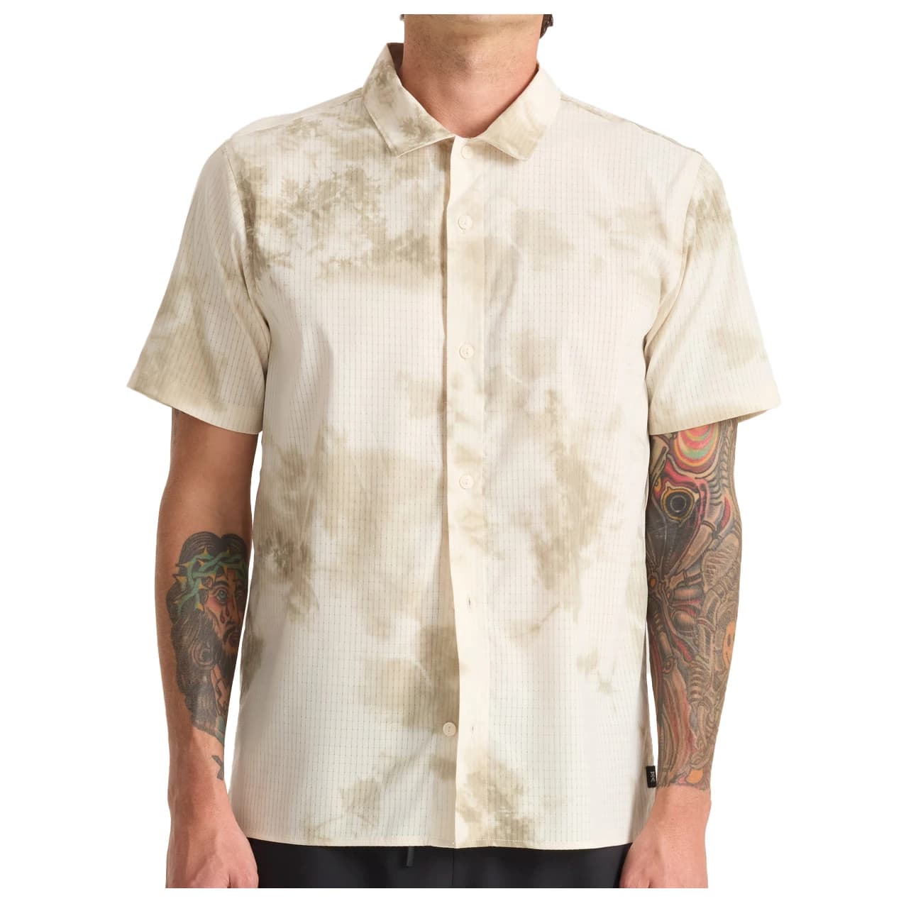 Мъжка тениска Roark Bless Up Trail Running shirt - Ivory Crystal Wash