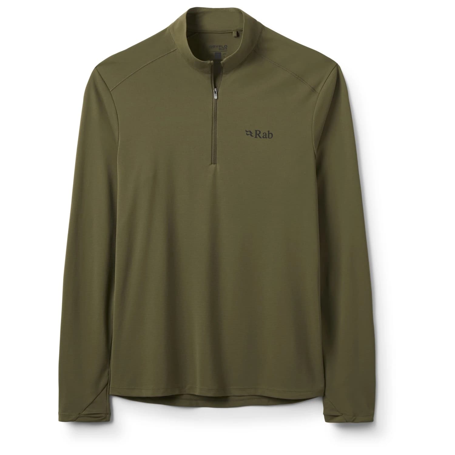 Мъжка спортна тениска Rab Force L/S Zip Sport shirt - Olive