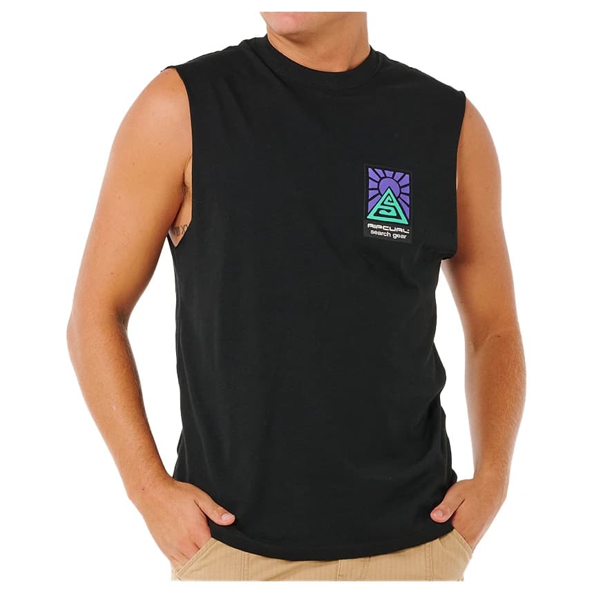 Мъжки потник с широка презрамка Rip Curl Search Dawn Muscle Tank top - Black