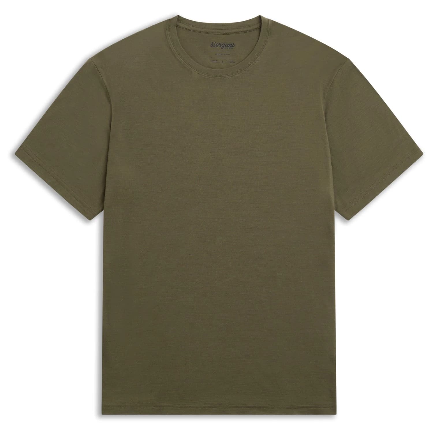 Мъжка мериносова блуза Bergans Merino Light Tee Merino shirt - Pine Forest