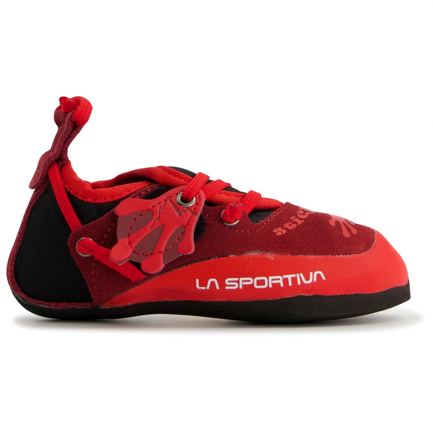 Детски обувки с велкро La Sportiva Kids Stickit Climbing shoes - Chili / Poppy