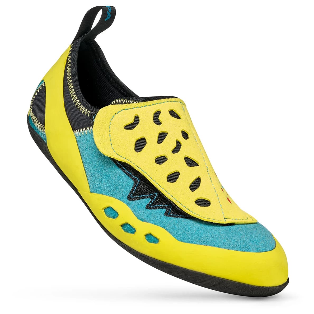 Детски обувки с велкро Scarpa Kid's Piki J Climbing shoes - Maledive / Yellow