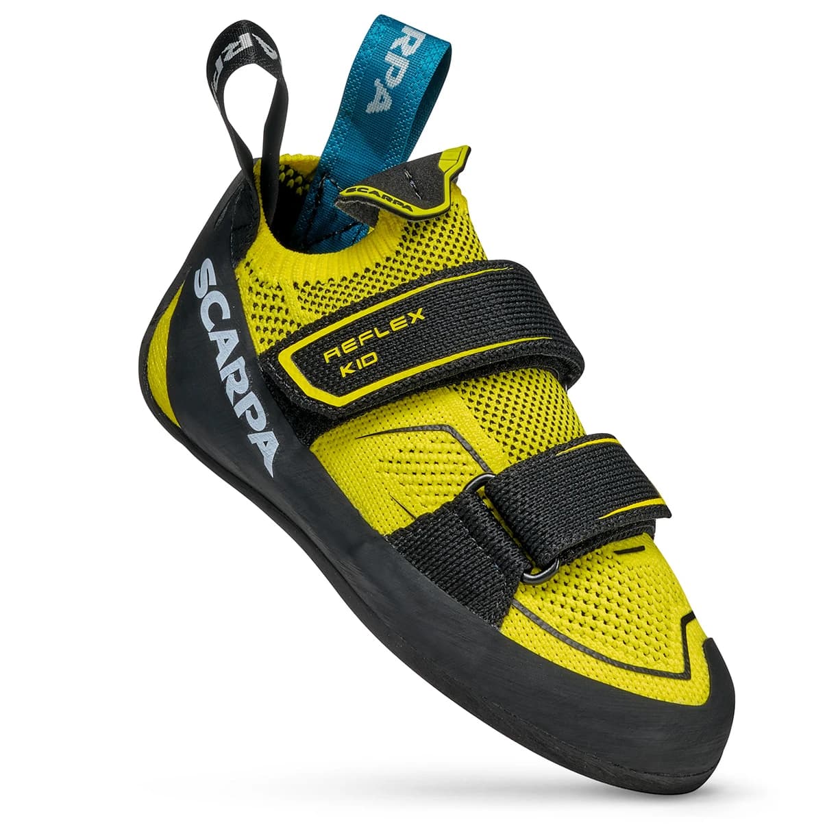 Детски обувки с велкро Scarpa Kid's Reflex Climbing shoes - Yellow / Black