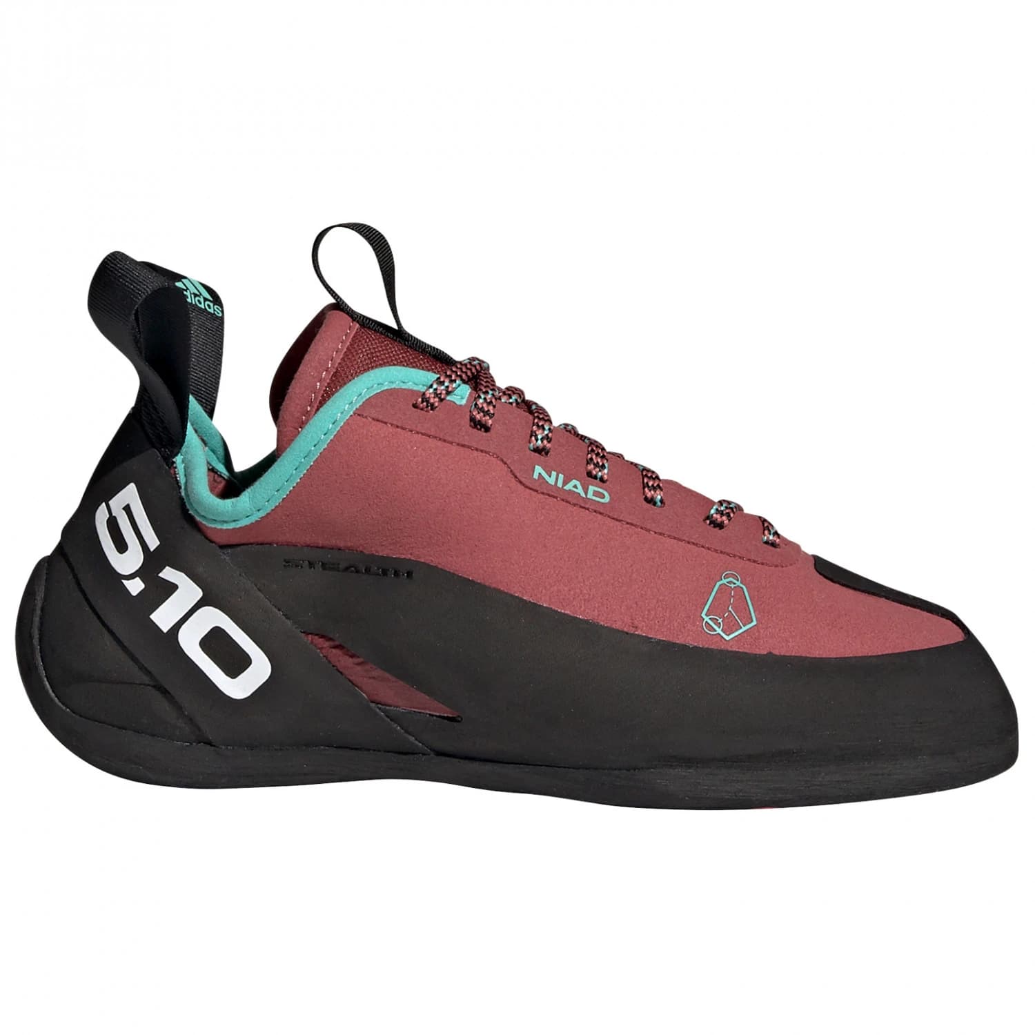Дамски обувки с връзки Five Ten Women's Niad Lace Climbing shoes - Core Black / Crew Red / Acid Mint