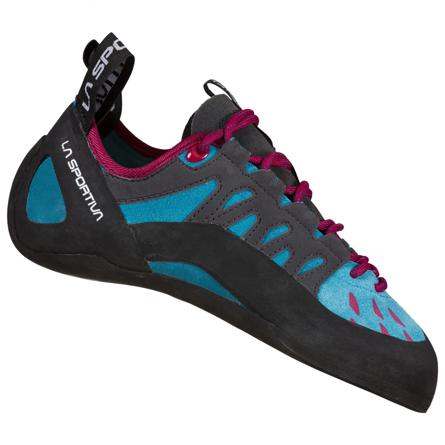 Дамски обувки с връзки La Sportiva Women's Tarantulace Climbing shoes - Topaz / Red Plum