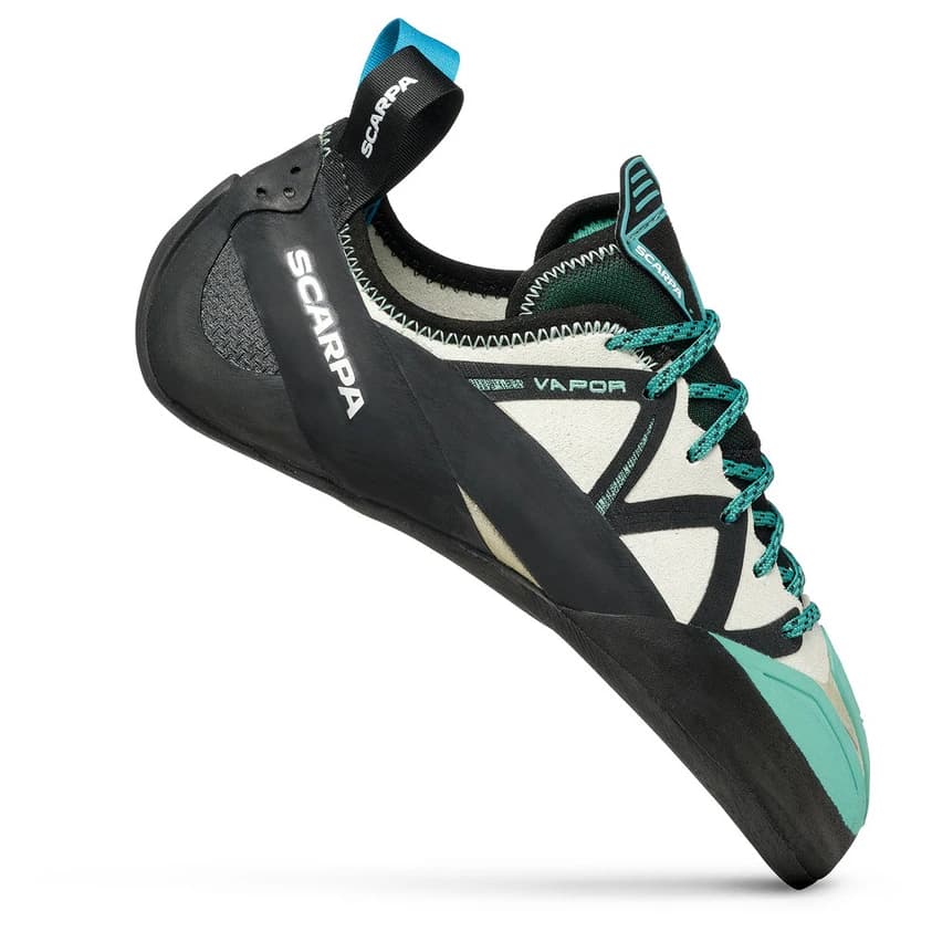 Дамски обувки с връзки Scarpa Women's Vapor Climbing shoes - Dust Grey / Aqua