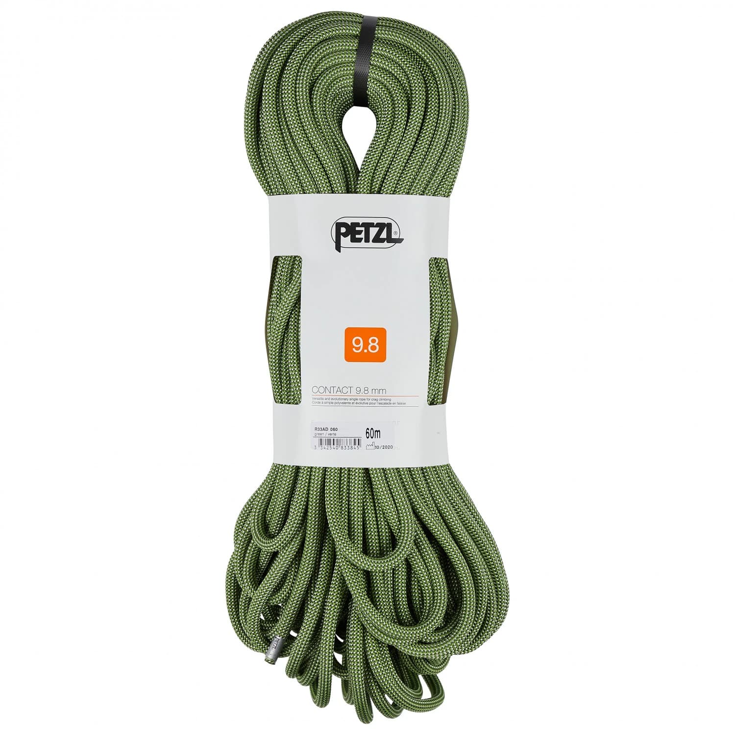 Единично въже Petzl Contact 9.8 Single rope - Green