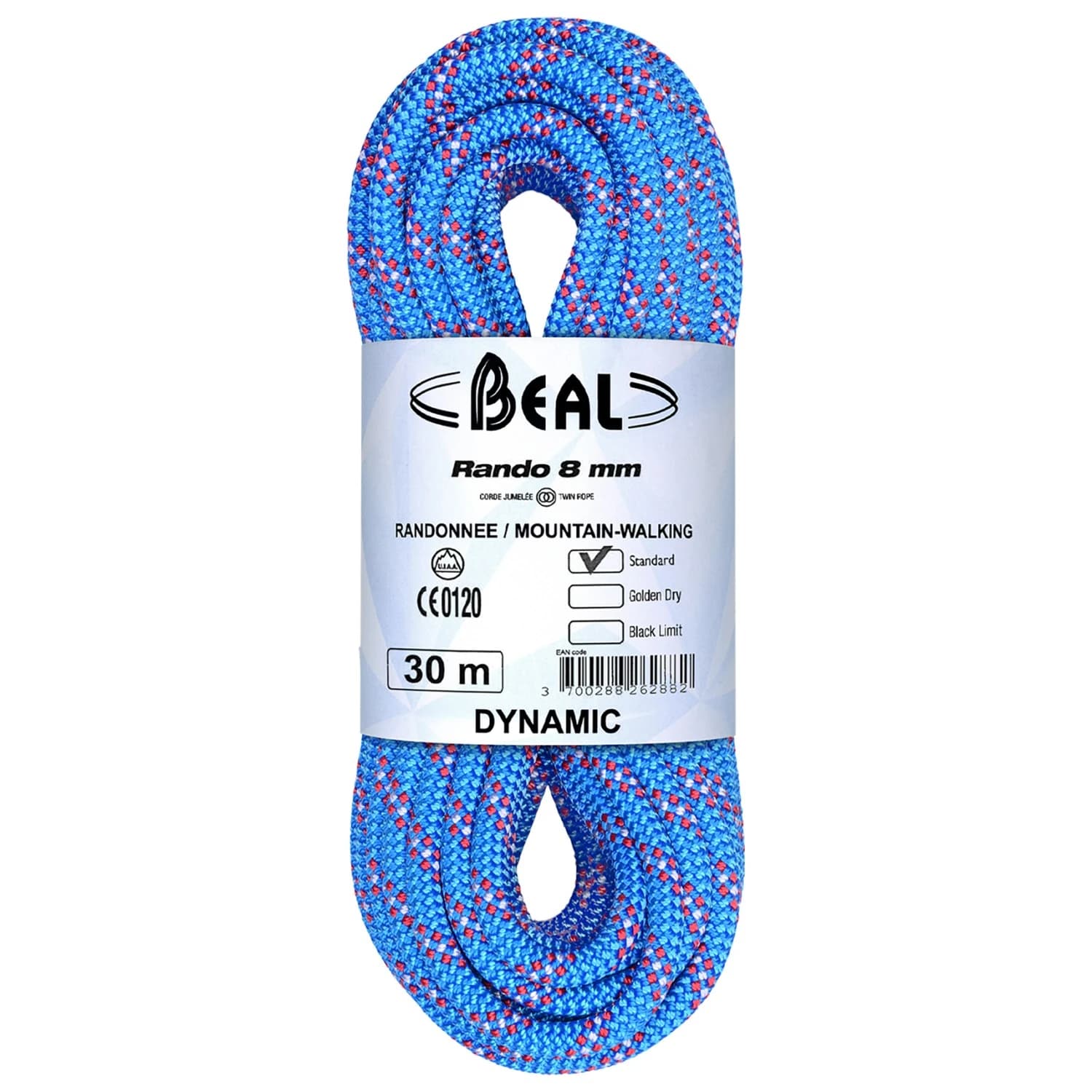 Двойно въже Beal Rando 8 mm Twin rope - Blue