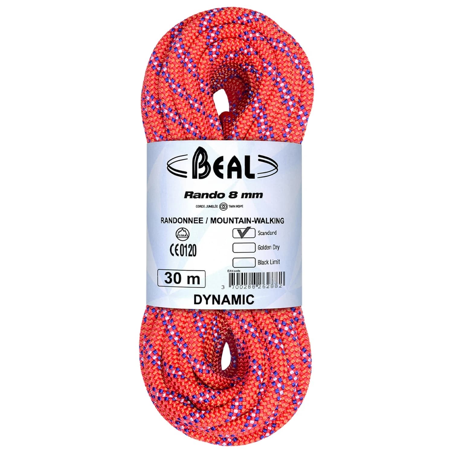Двойно въже Beal Rando 8 mm Twin rope - Orange