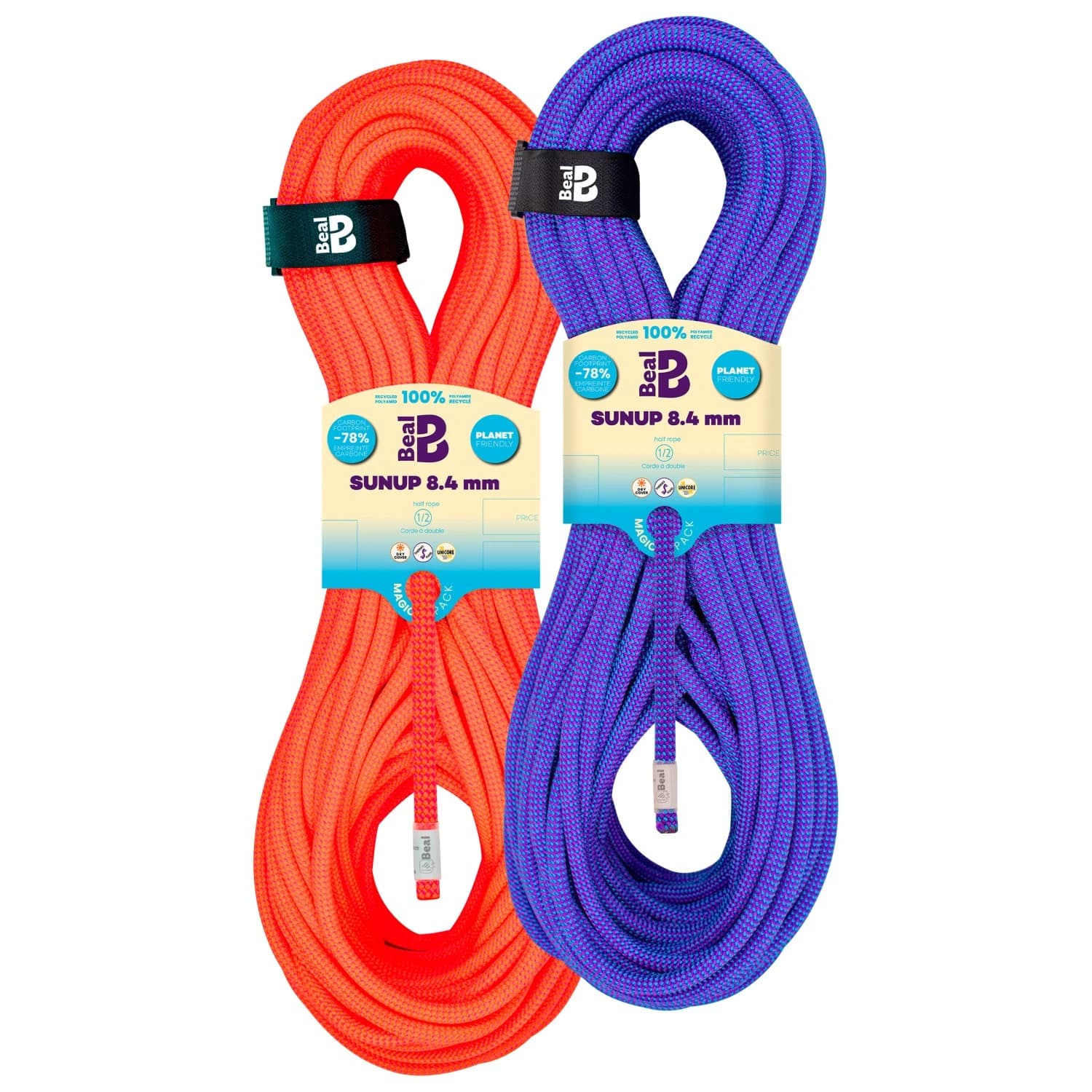 Полувъже Beal Sunup 8.4mm Half rope - Purple Orange