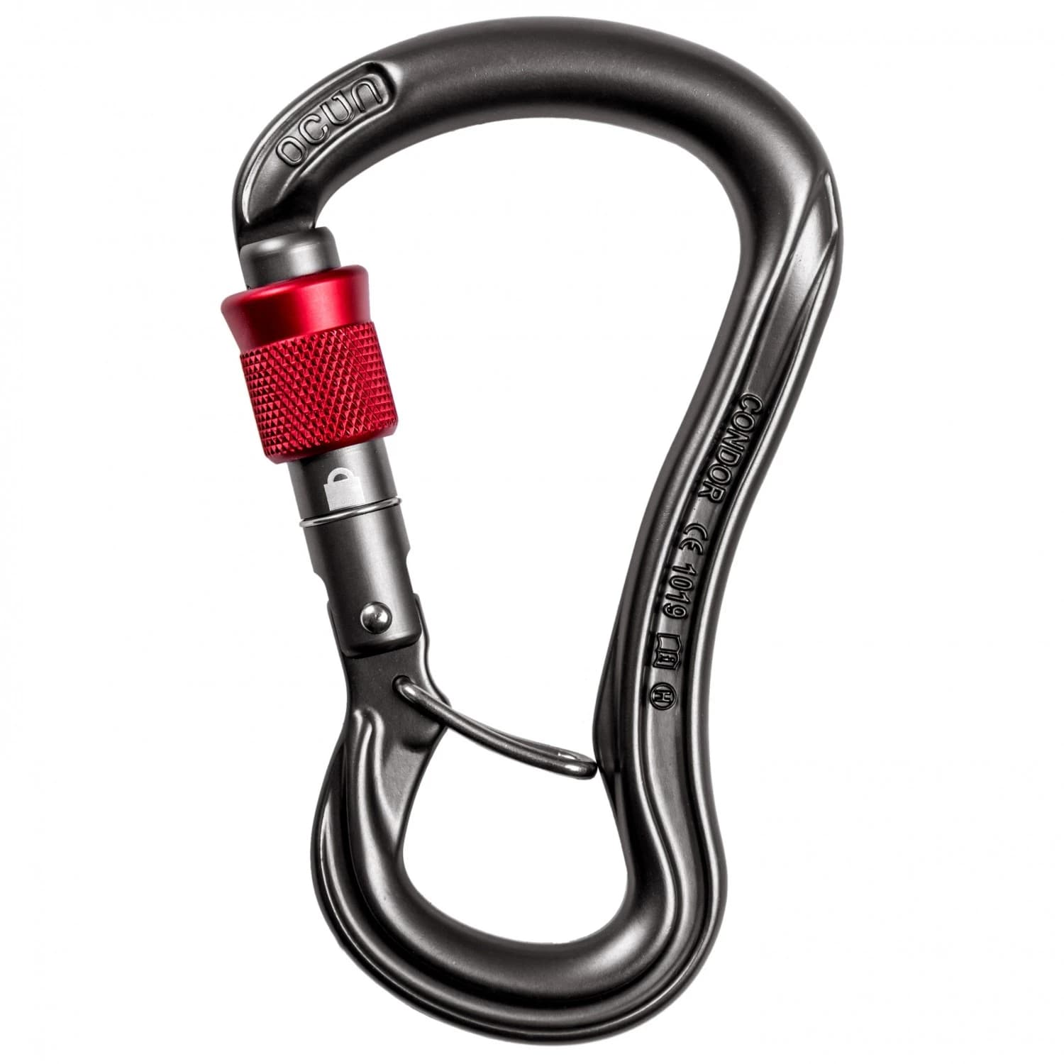 HMS карабинер Ocun Condor HMS Screw HMS carabiner - Anthracite / Red