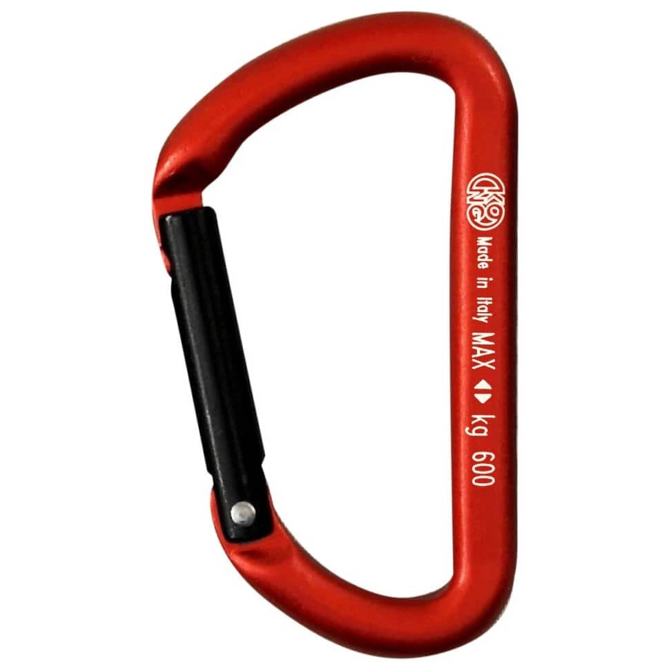 Карабинер за екипировка Kong Mini D Gear carabiner - Red / Black