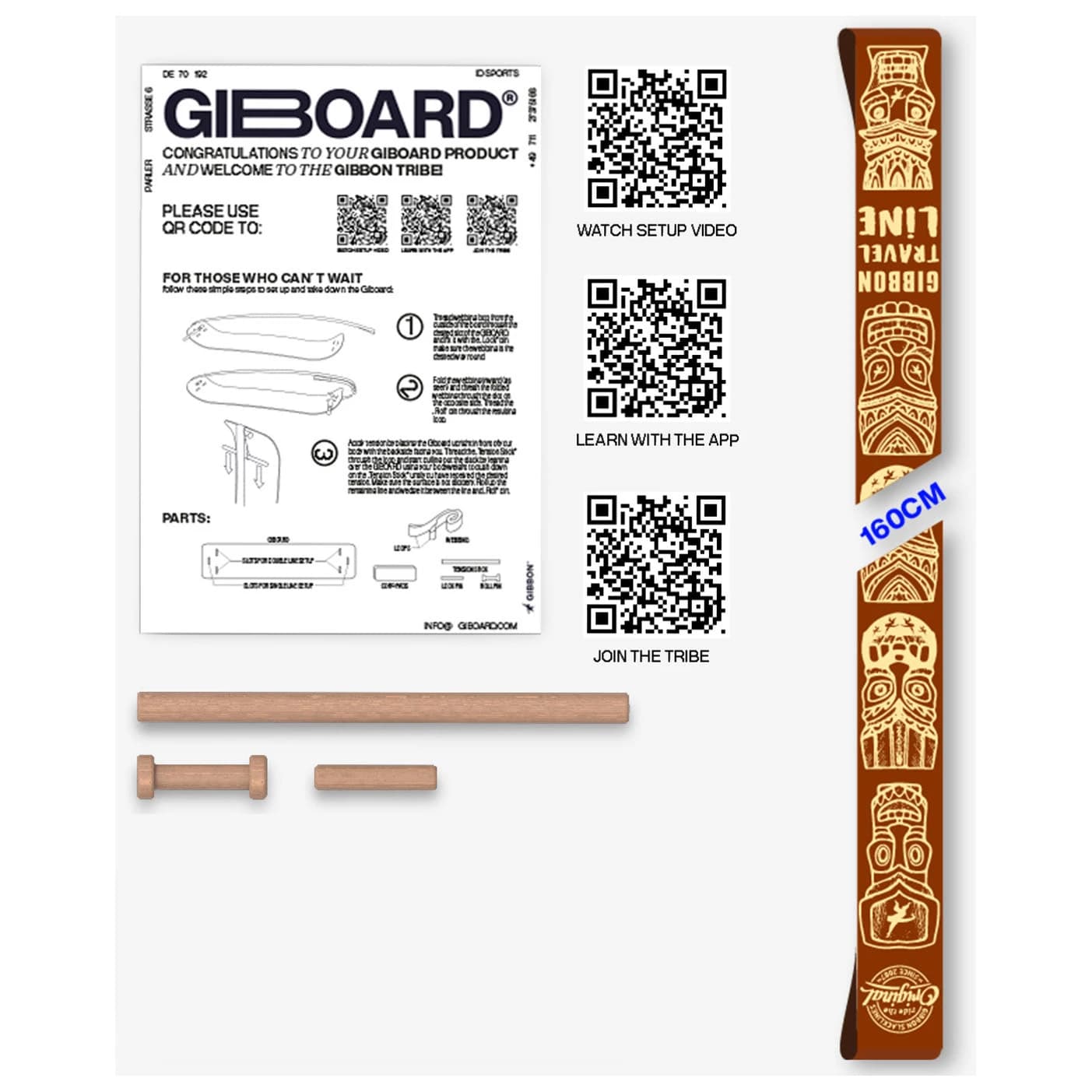 Slackline част Gibbon slacklines Giboard Line Slacklining - Travel