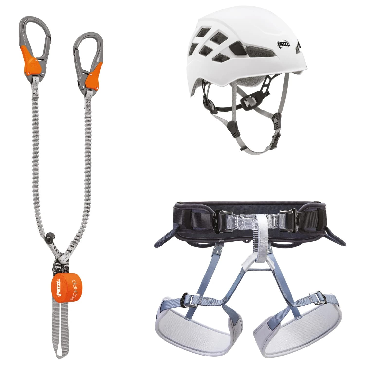 Комплект за катерене Petzl Kit Via Ferrata Eashook Via ferrata set - Grey