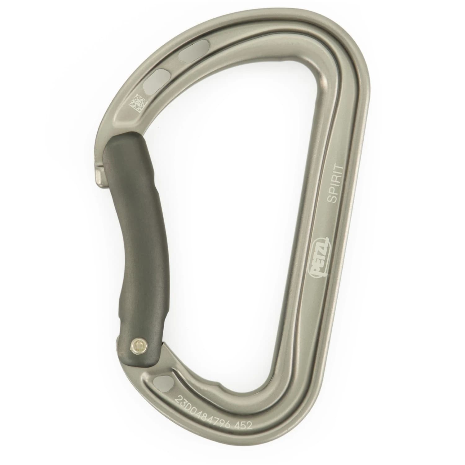 Заключващ се карабинер Petzl Spirit Bent Gate Snapgate carabiner - Grey