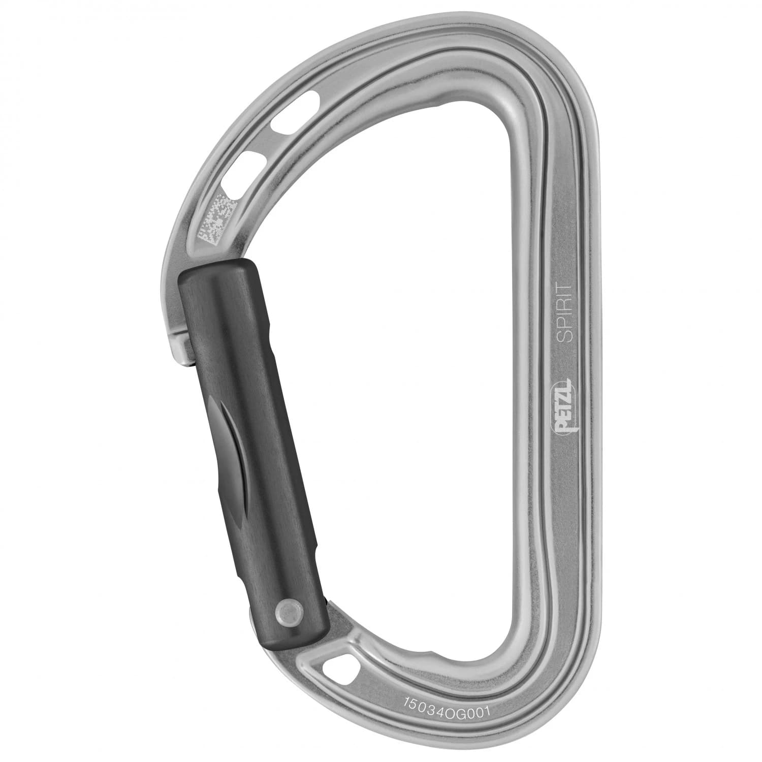 Заключващ се карабинер Petzl Spirit Straight Gate Snapgate carabiner - Grey