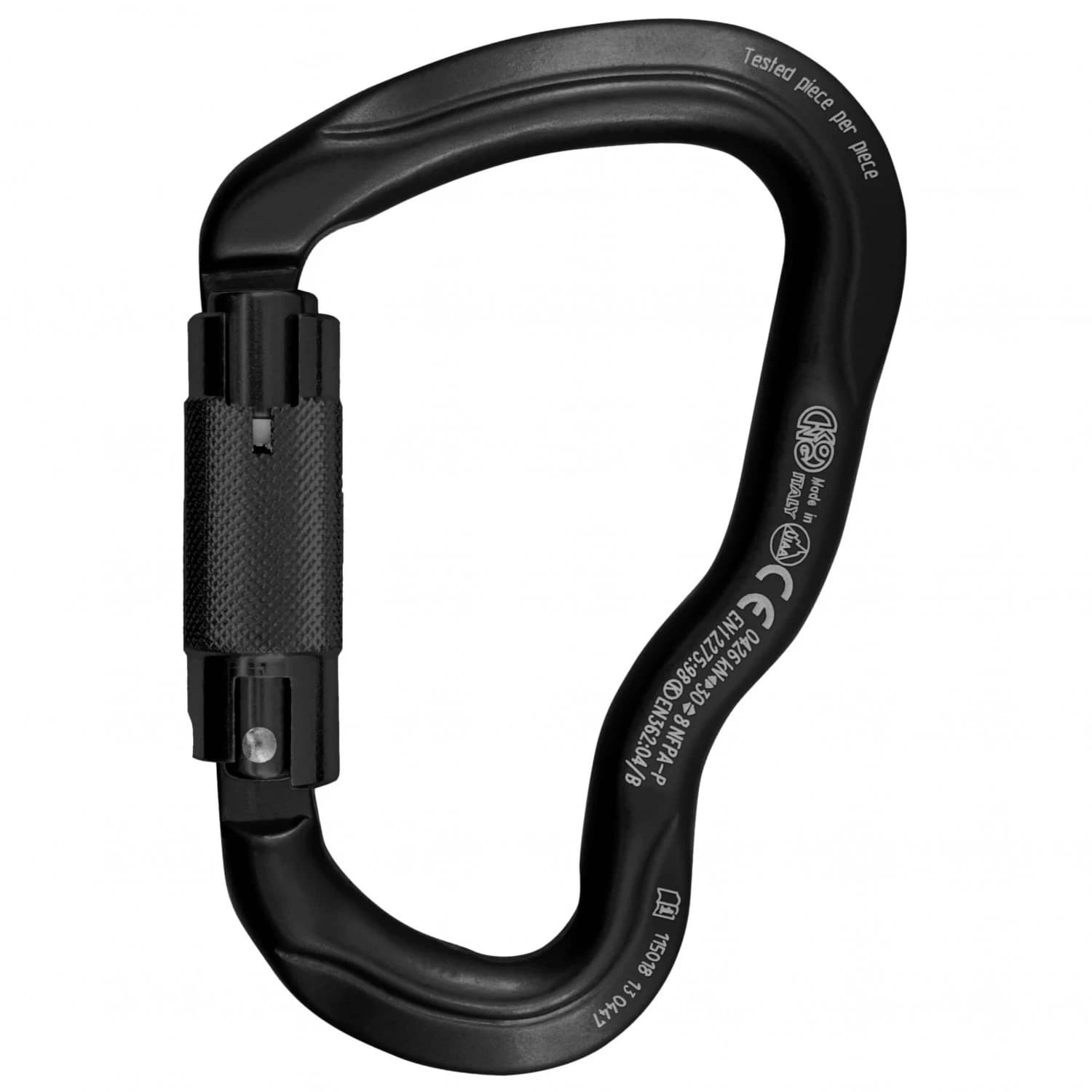 Карабинер за виа ферата Kong Alukarabiner Ferrata Autoblock Via ferrata carabiner - Black