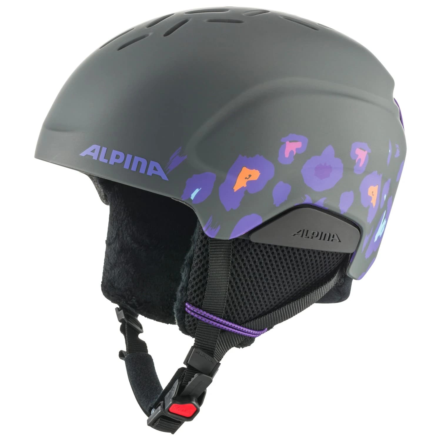 Детска ски каска Alpina Kid's Pizi Ski helmet - Midnight / Grey Leo Matt