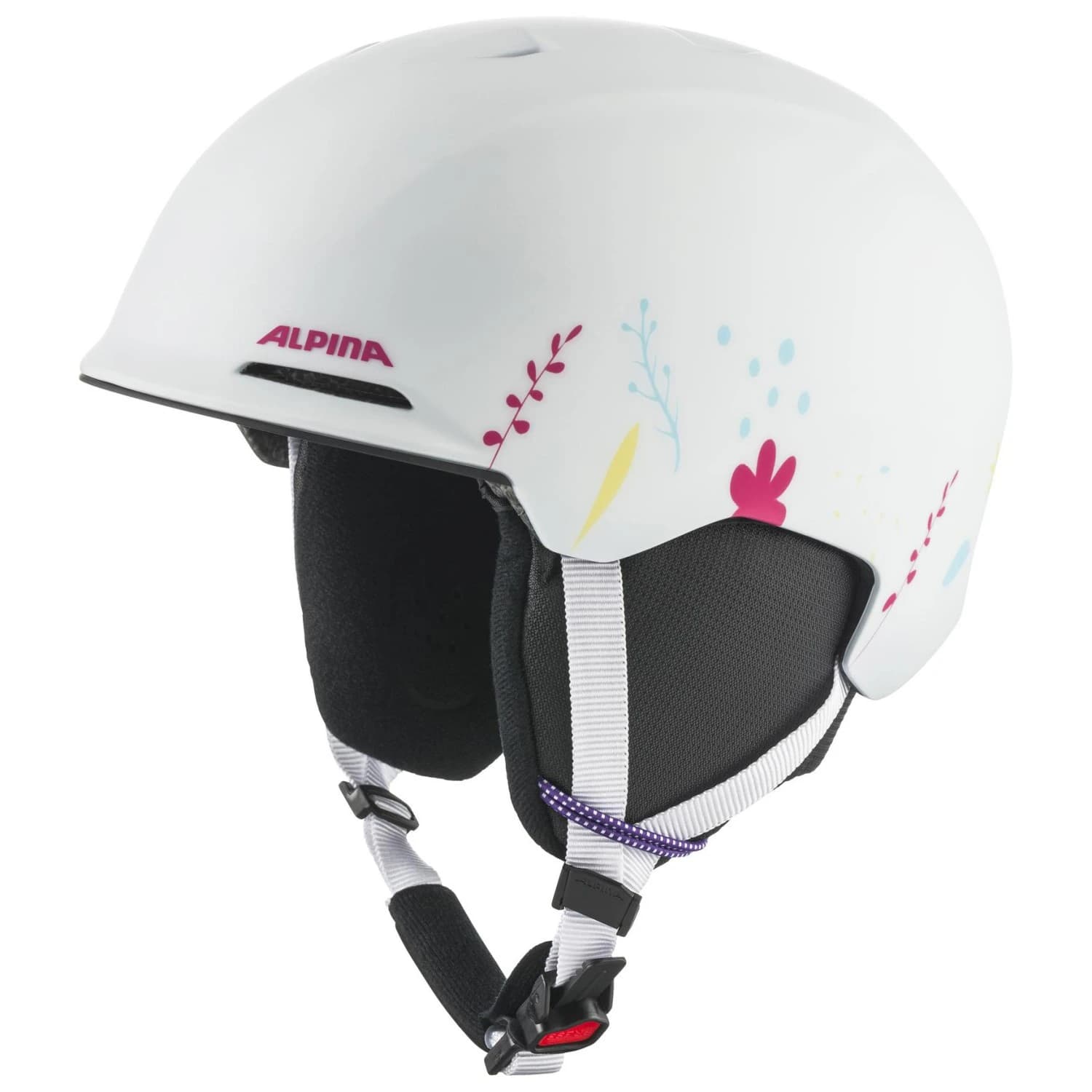 Детска ски каска Alpina Kid's Brix Ski helmet - White Graphic Matt