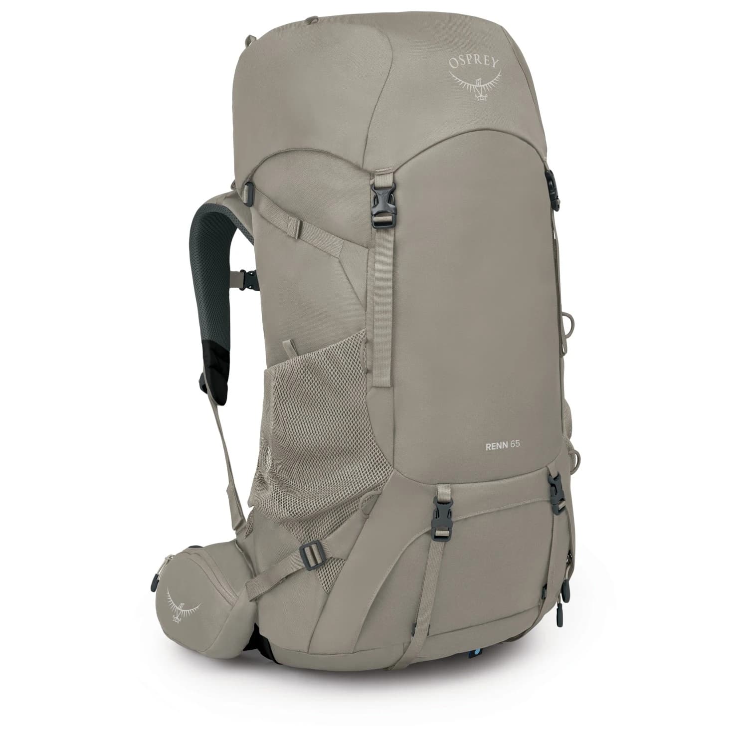 Дамска трекинг раница Osprey Renn 65 Walking backpack - Pediment Grey / Linen Tan