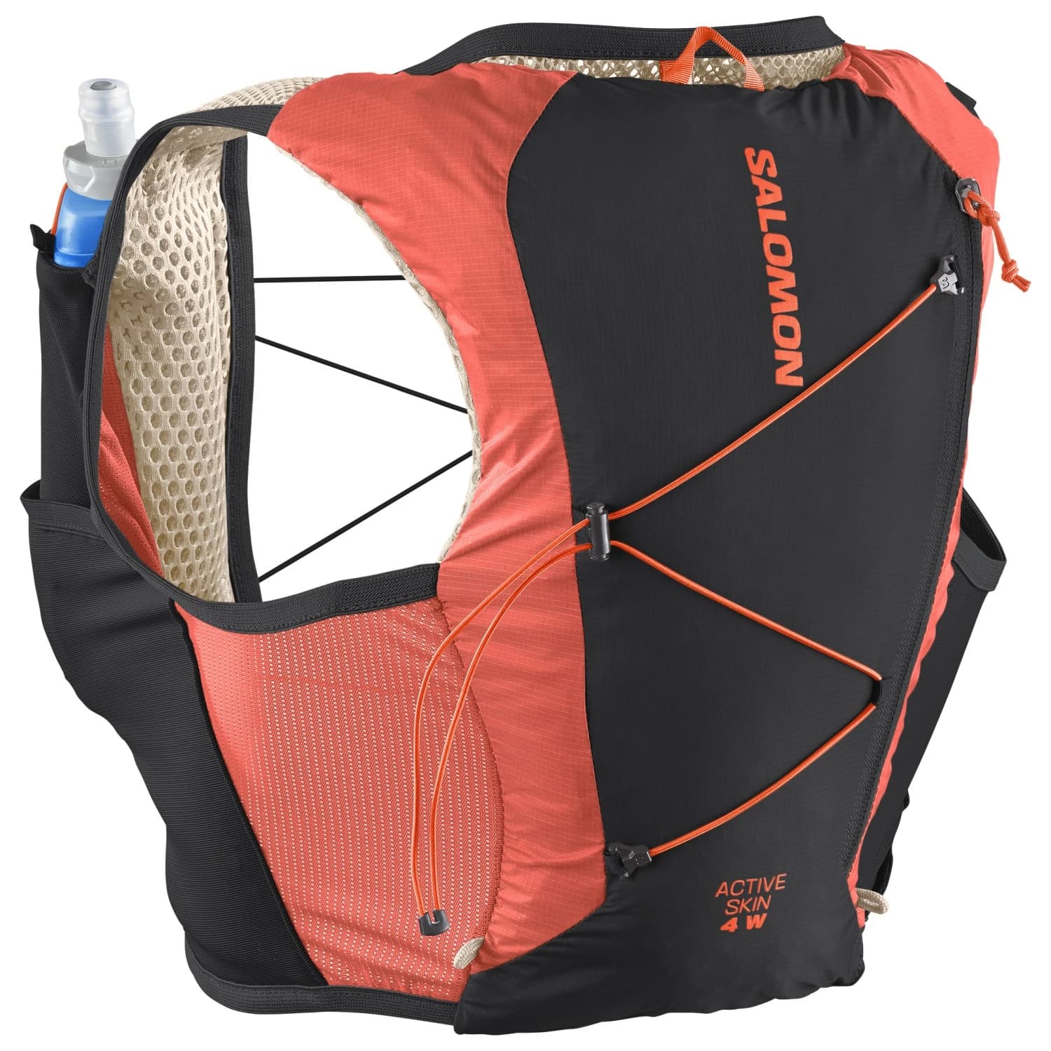 Дамска раница за трейл бягане Salomon Women's Active Skin 4 Set Running vest - Emerglow / Black