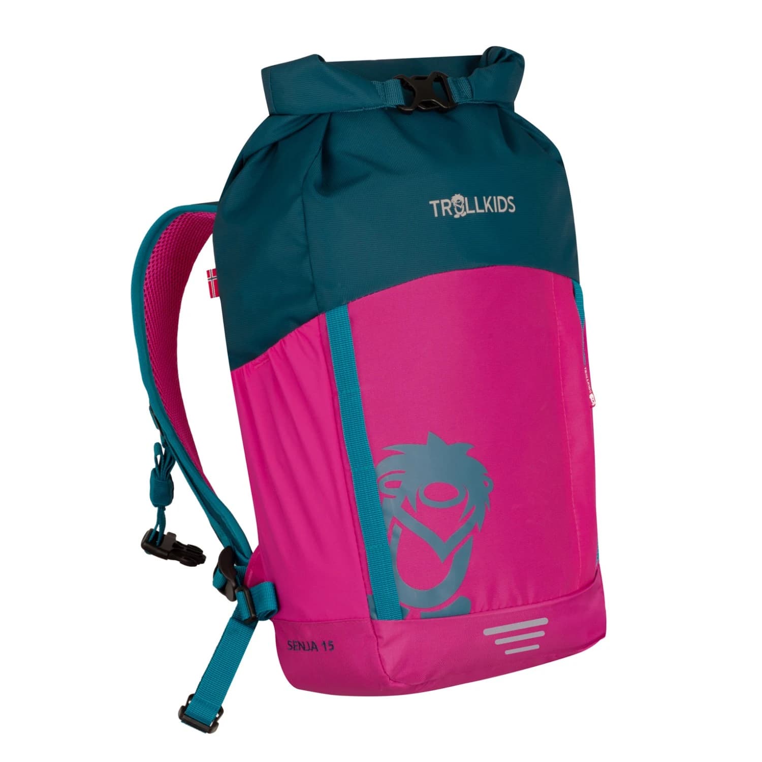 Детска дневна раница Trollkids Kid's Senja Pack 15 Daypack - Bright Pink / Harbor Blue / Madeira Blue