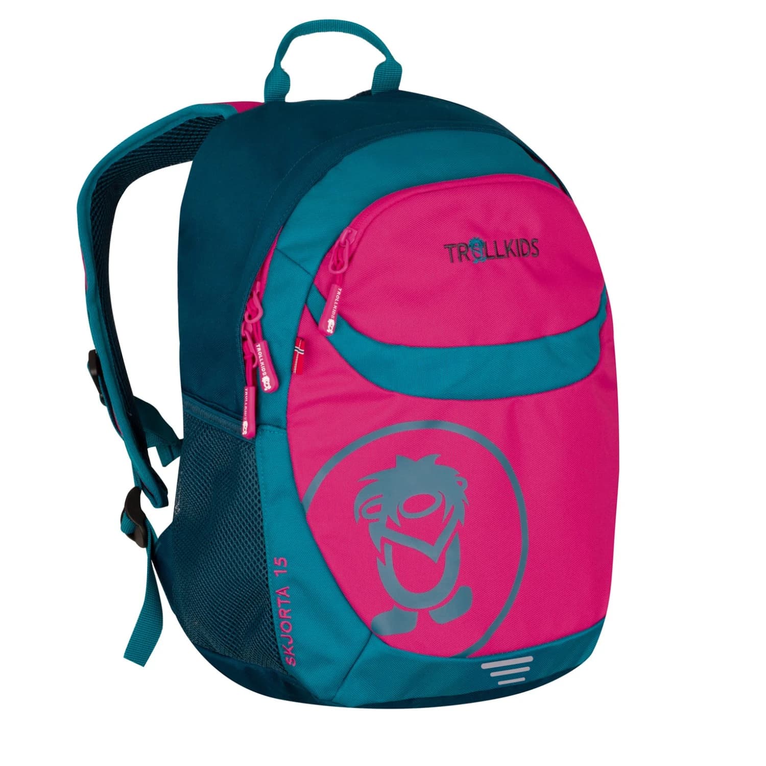 Детска дневна раница Trollkids Kid's Skjorta Pack 15 Daypack - Bright Pink / Harbor Blue / Madeira Blue