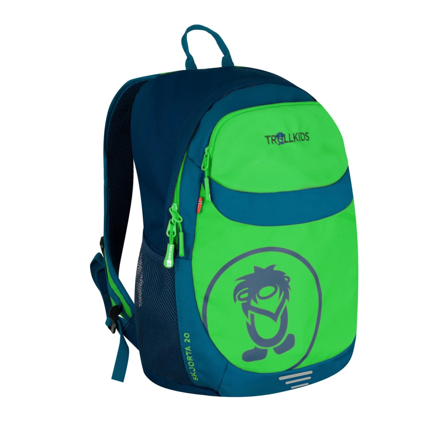 Детска дневна раница Trollkids Kid's Skjorta Pack 20 Daypack - Fresh Green / Dark Marine / Mystic Blue