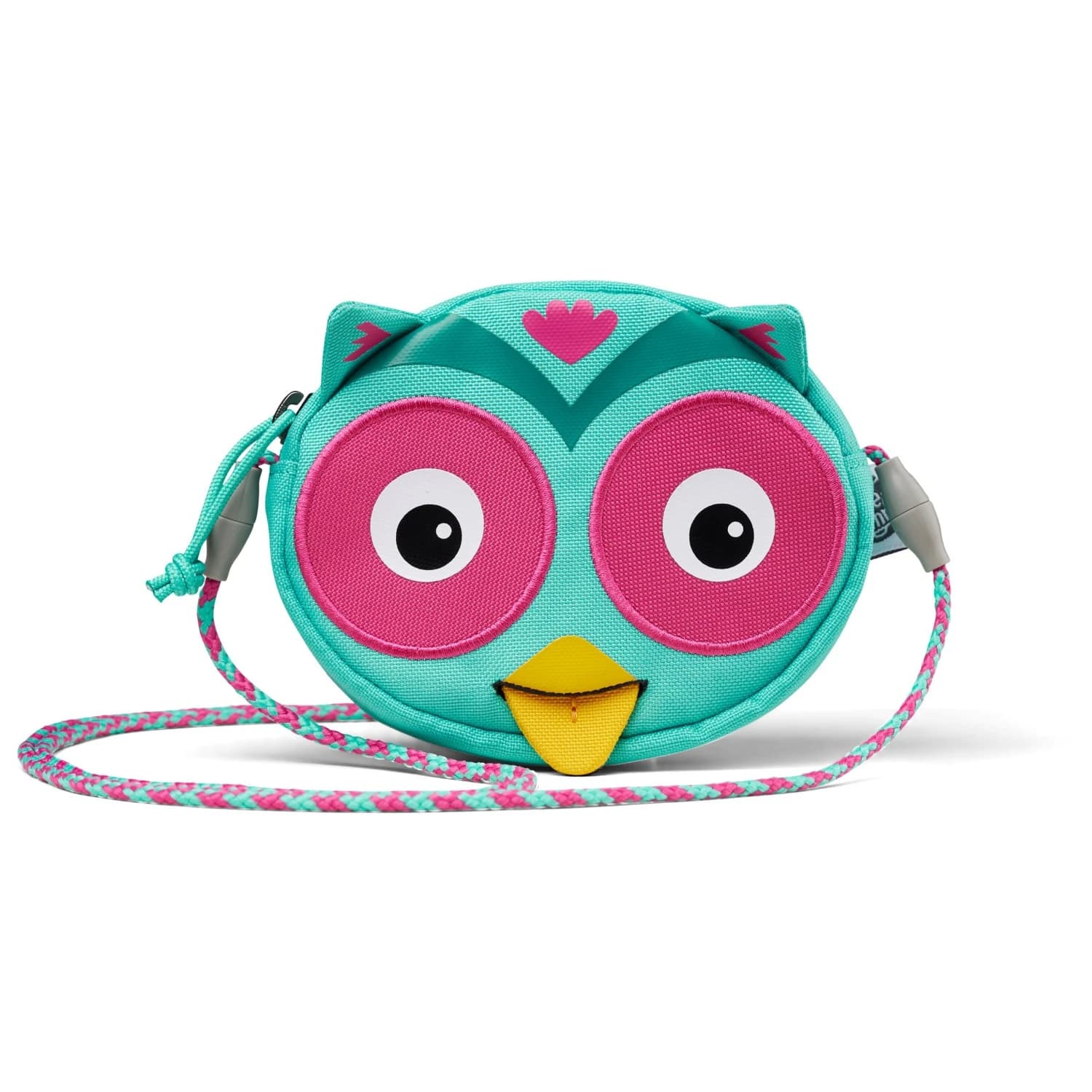 Детска чанта за рамо Affenzahn Kid's Brustbeutel Eule Shoulder bag - Torquoise