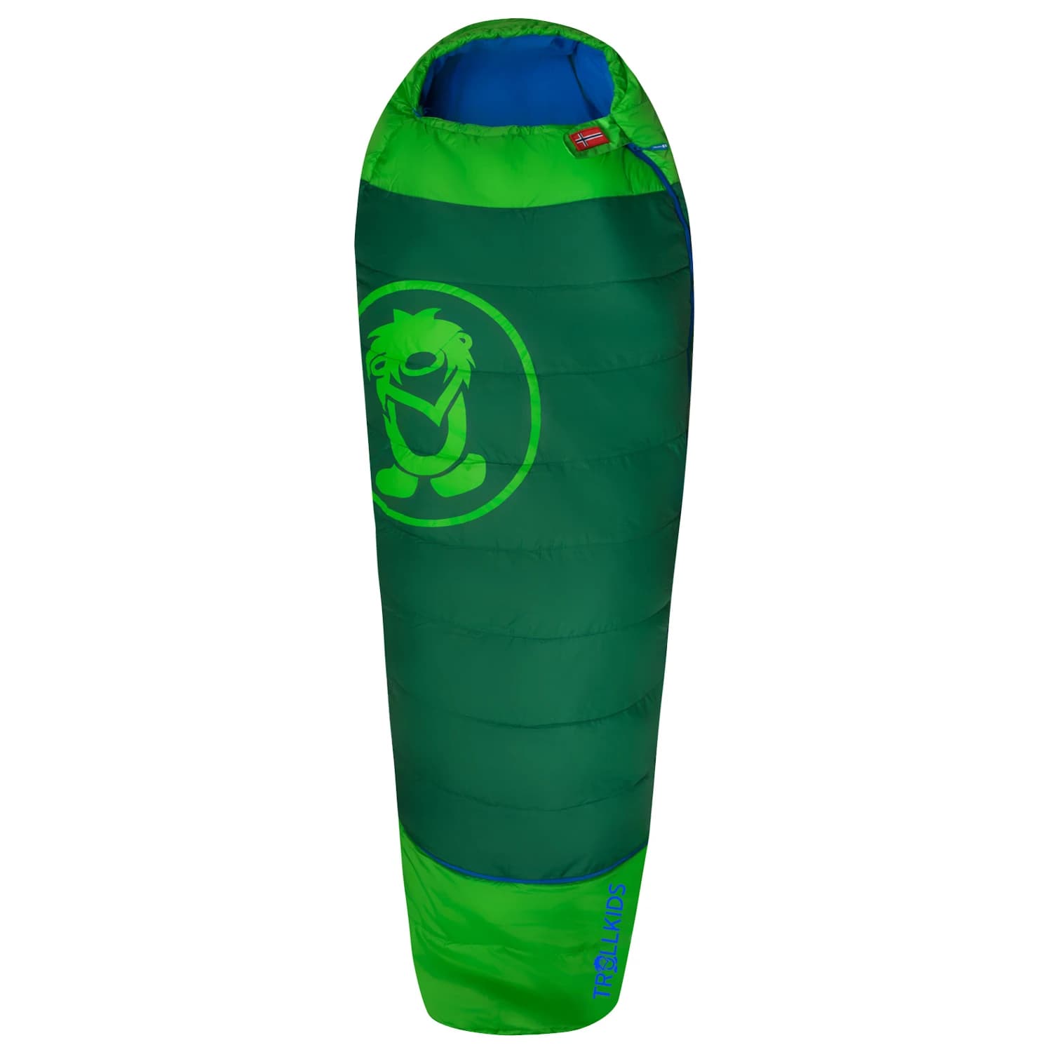 Детски спален чувал Trollkids Kid's Fjell Dreamer Extendable Kids' sleeping bag - Dark Green / Green / Medium Blue