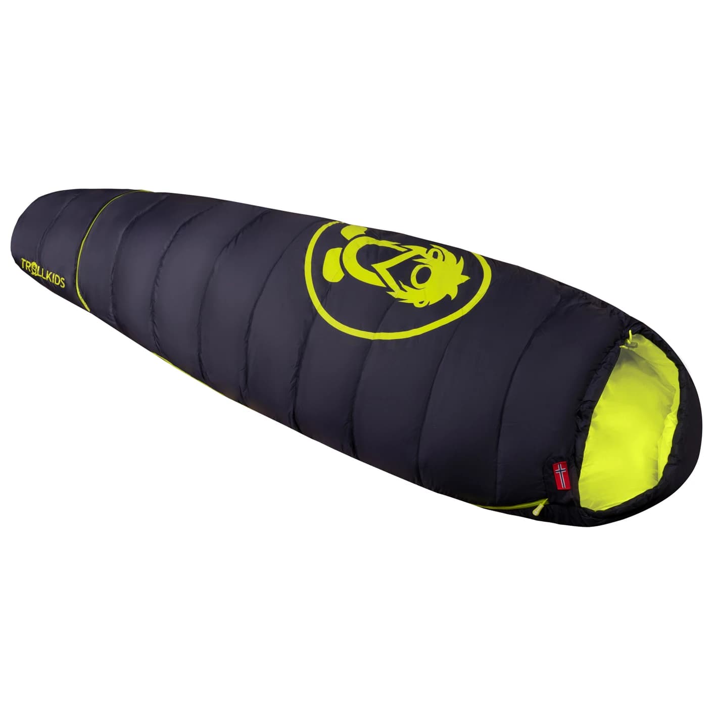 Детски спален чувал Trollkids Kid's Fjell Dreamer II Extendable Kids' sleeping bag - Dark Navy / Lime